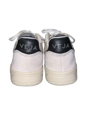 Veja Women's Sneakers Snow/ Black Size 8 Flannel Fabric Low Top Lace Up Shoe thumbnail 3