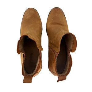 Korks Ankle Boots Womens 7.5M Tan Leather Q43316 Block Heel Chelsea Booties Boho thumbnail 5
