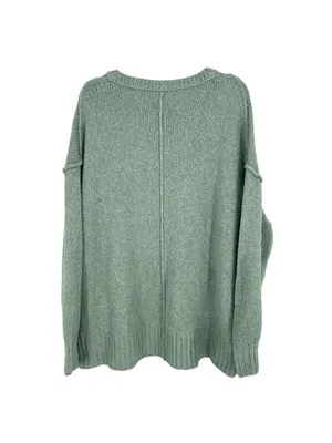 Free People Brookside Tunic Sweater Spearmint V-Neck Relaxed Fit Size Small thumbnail 6