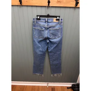 PAIGE Womens Jeans Size 25 Blue Wash Distressed Raw‎ Hem Straight Leg thumbnail 3