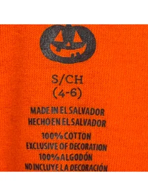 Women’s Halloween Trick or Treat Pumpkin Graphic Long Sleeve Shirt Orange Small thumbnail 4