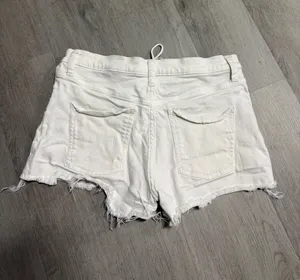 Express vintage mid rise lace up denim shorts thumbnail 6