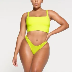Skims Fits Everybody Square Neck Longline Bralette Daffodil Size XS thumbnail 8