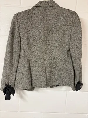 Ann Taylor Women's Gray Tweed Blazer - Bow Sleeves thumbnail 5