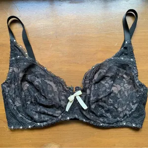 Black Pink Lace Bra Victorias Secret thumbnail 1