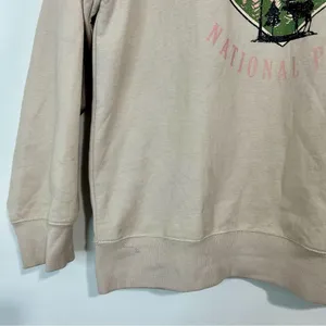 Cut & Paste Women’s Yellowstone National Park Sweatshirt Tan Size Large FLAW thumbnail 3