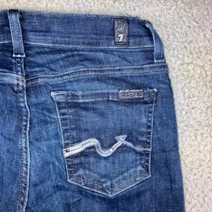 7 For All Mankind Roxanne Jeans Women 25x31 Low‎ Rise Dark Wash Slim Fit Stretch thumbnail 12