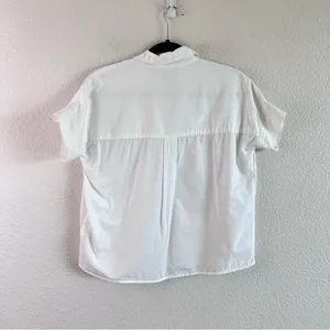 Madewell Women's‎ Park Popover Short Sleeve Shirt White thumbnail 4