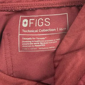 FIGS Women's Zamora Jogger Scrub Pants XS Burgundy thumbnail 8