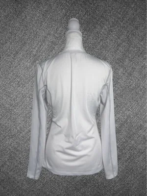 White Long Sleeve Performance Athletic Base Layer Size L thumbnail 7