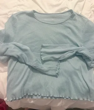 American eagle tight fitting light blue long sleeve shirt size xl thumbnail 1