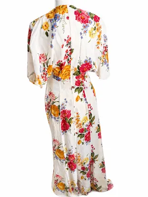 Reformation Winslow Floral Wrap Short Sleeve Maxi Dress - Size XS thumbnail 5