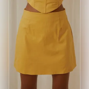 Peppermayo Exclusive‎ Rooftop Drinks Stretch Lined Mini Skirt in Mango Size 12 thumbnail 3