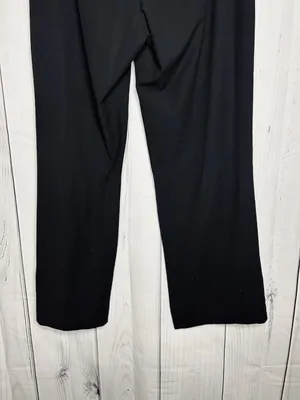 Old Navy Women Sz 12 Pants Black Mid Rise Straight Leg Stretch Work Rayon Blend thumbnail 6