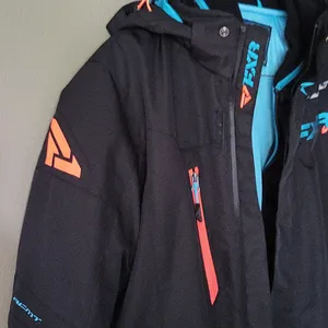 FXR Women's Ski & Snow Jacket in Black with Blue and Orange Accents thumbnail 3