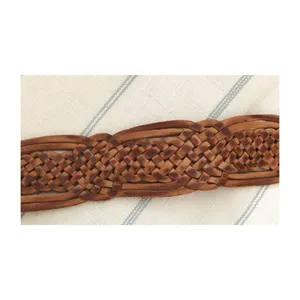 Vintage braided leather hooking belt thumbnail 4