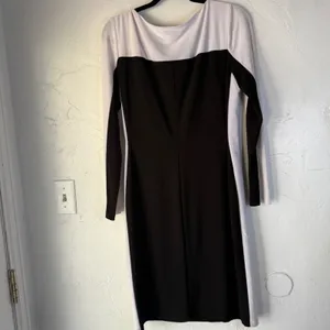 Lauren Ralph Lauren Women's Black & White Long Sleeve Sheath Dress Old‎ Money thumbnail 7