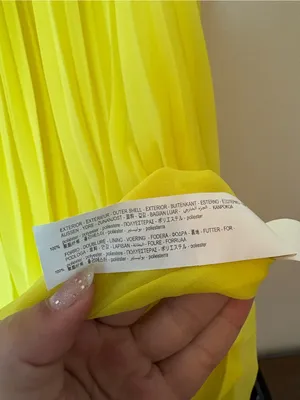 ZARA Pleated Halter Neck Sleeveless A-Line Mini Dress Yellow Sz XS thumbnail 13