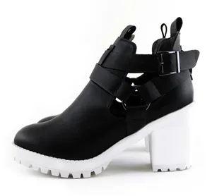 Chunky Heel Platform Ankle Boots Black Size 6.5 thumbnail 1