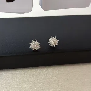 9mm CZ Sun Stud Earrings for Men Women,Streetwear Punk Hip Hop Unisex Style thumbnail 2