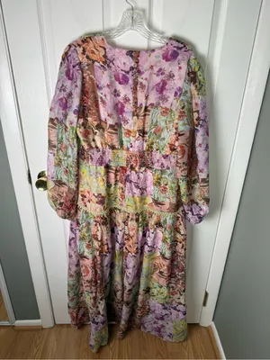 Love by Design Anna Long Sleeve Button Front Maxi Dress L thumbnail 5
