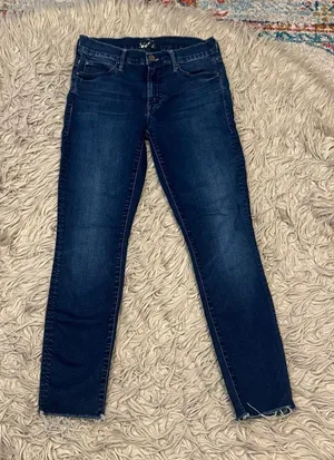 Mother Denim the double fray charmer crop Jeans size 26 thumbnail 1