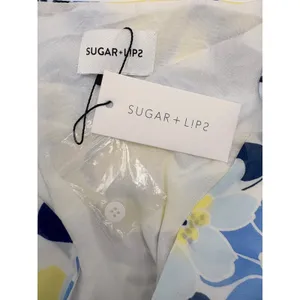 Sugar+Lips Seas The Moment Floral Maxi Dress Small Sky Blue Tiered Boho NWT‎ thumbnail 7