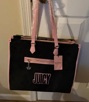 Juicy Couture Black Tote with‎ Pink Highlights thumbnail 1