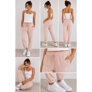 PINK Victoria's Secret Fleece Jogger Sweatpants Womens Large Pink Drawstring thumbnail 2