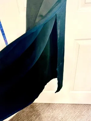 A New Day NWT Target Black Crepe Maxi Dress | Double Side Slit | Flowy Minimalist Evening Dress thumbnail 3