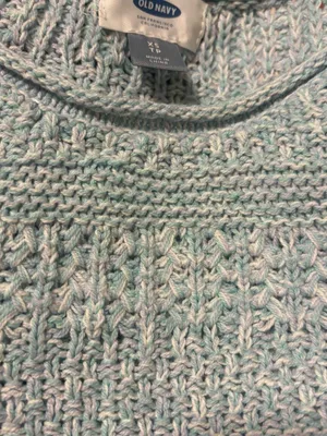 Old Navy Light Blue Knit Crewneck Sweater thumbnail 2