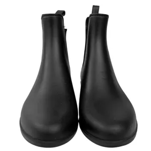 Sam Edelman Tinsley Women's Black Almond Toe Pull On Chelsea Ankle Rain Boots 8 thumbnail 2
