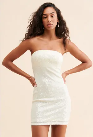 Kasia Sequin Strapless Mini Dress Size Small thumbnail 1