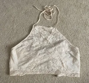 American Eagle Eyelet Halter Top thumbnail 1