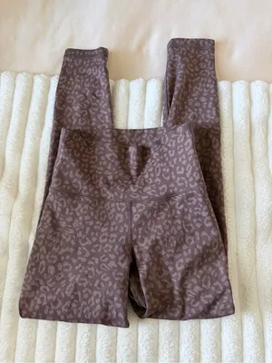 aerie Mauve Brown Leopard High-Waist Leggings thumbnail 1
