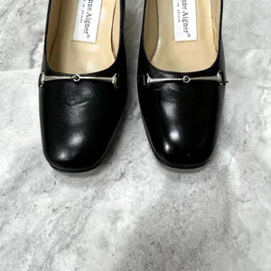 Vintage Etienne Aigner Horse Bit Size 5.5 Black‎ Pumps Block Heel Career thumbnail 4