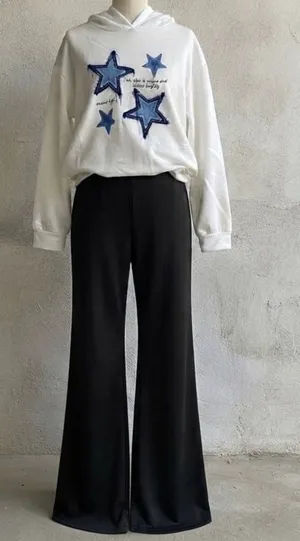 2PCS Hoodie and Wide Leg Pants thumbnail 1