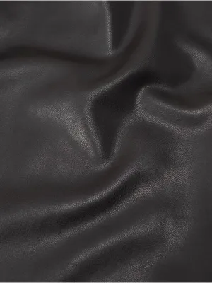 A&F Vegan Leather Ankle Straight Pants in Black thumbnail 7