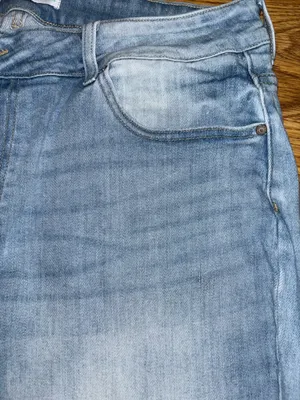 Kancan Bootcut Jeans Women’s Plus Size 22 Light Wash Distressed Raw Hem Slits thumbnail 4
