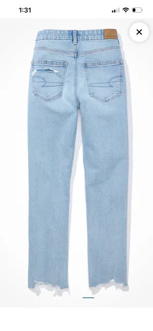 American Eagle Strigid Curvy Mom Jeans thumbnail 10