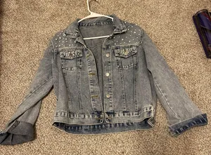 Pearl denim jacket Blue Size M thumbnail 1