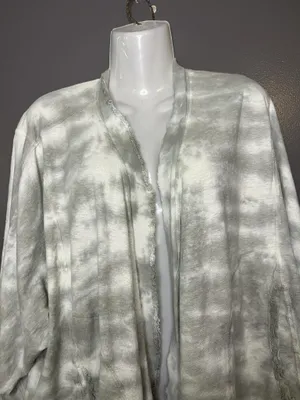Free People Cardigan Sweater Womens XS Gray Terry Open Front Dolman Pockets Soft thumbnail 1