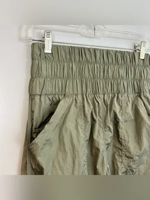 Free People Movement On the Way Home Herbalicious Green Elastic Joggers Size XS thumbnail 6