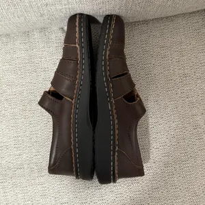 Birkenstock Brown Leather Footprints Madeira Fisherman Sandal Shoe Size L9/M7 thumbnail 5