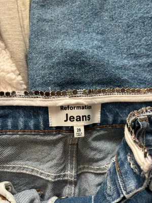 Reformation bedazzled jeans thumbnail 5