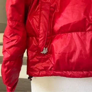 Boys Lie Red Puffer Logo Jacket in Red M/ L thumbnail 8