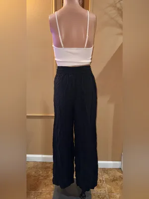 A New Day Flowy Pants XS Drawstring Waist Pull On Boho Casual thumbnail 3