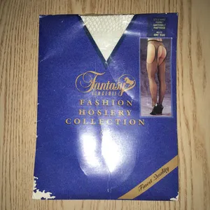 New Sexy White Fishnet Garterbelt Pantyhose 5’-5’9 thumbnail 2