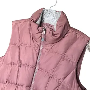 Eddie Bauer Down Filled Dusty Rose Quilted Puffer Vest Size M Hiking #762 thumbnail 3