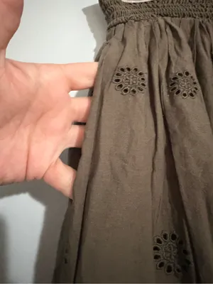 Michael Stars Brown Eyelet Maxi Skirt thumbnail 5